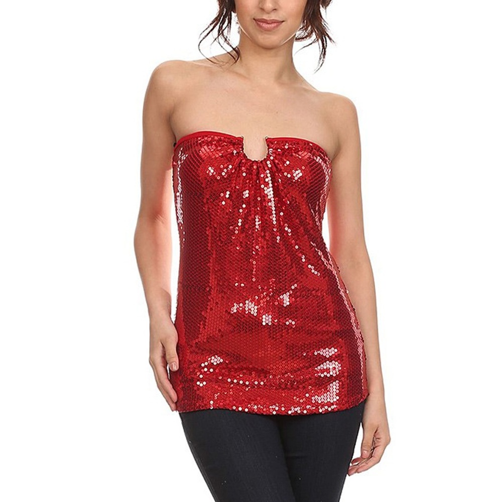 Red Sequin Top